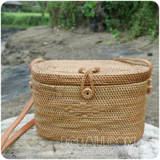 classic design cosmetic rattan straw bags full handwoven bali